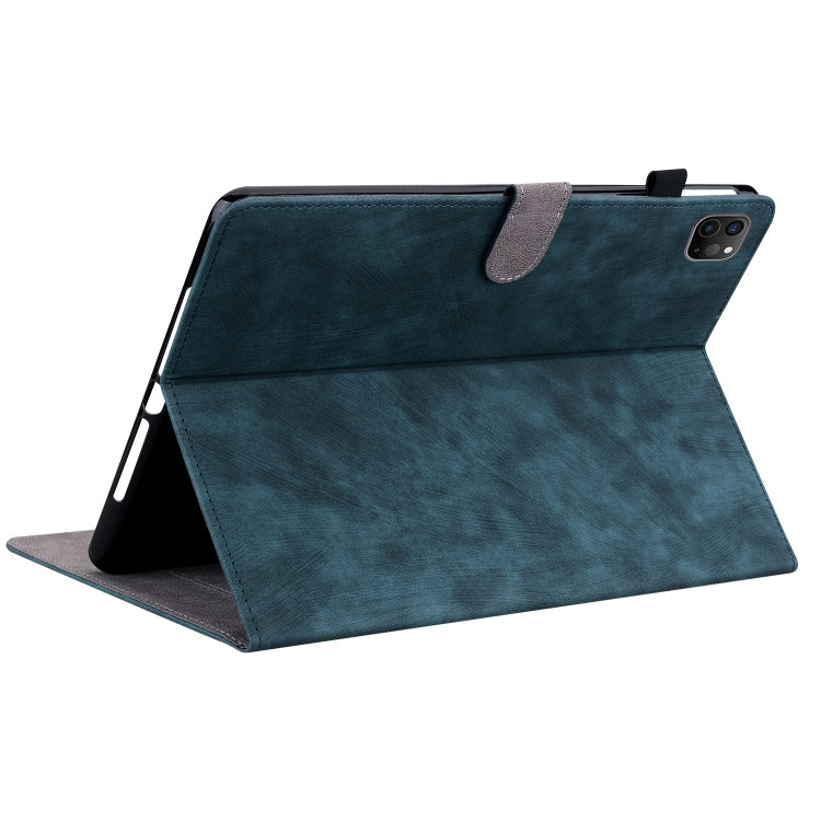 Tiger Pattern PU Tablet Case With Sleep / Wake-up Function For iPad Pro 11 2022 / 2021 / 2020 / 2018 / Air 2020 10.9(Dark Blue) - iPad Pro 11 (2022/2021) Cases by buy2fix | Online Shopping UK | buy2fix