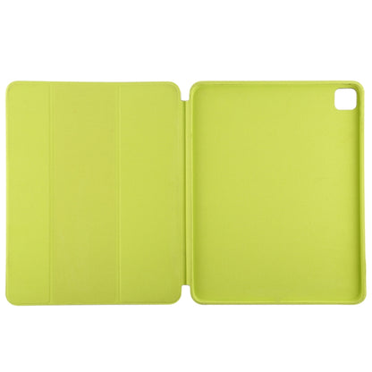 For iPad Pro 12.9 inch (2020/2021) 3-fold Horizontal Flip Smart Leather Tablet Case with Sleep / Wake-up Function & Holder(Yellow) - iPad Pro 12.9 (2022/2021) Cases by buy2fix | Online Shopping UK | buy2fix