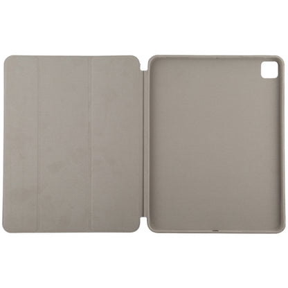 For iPad Pro 12.9 inch (2020/2021) 3-fold Horizontal Flip Smart Leather Tablet Case with Sleep / Wake-up Function & Holder(Grey) - iPad Pro 12.9 (2022/2021) Cases by buy2fix | Online Shopping UK | buy2fix