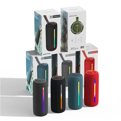 HOPESTAR P37 Outdoor Portable RGB Light Waterproof Wireless Bluetooth Speaker(Blue) - Waterproof Speaker by HOPESTAR | Online Shopping UK | buy2fix