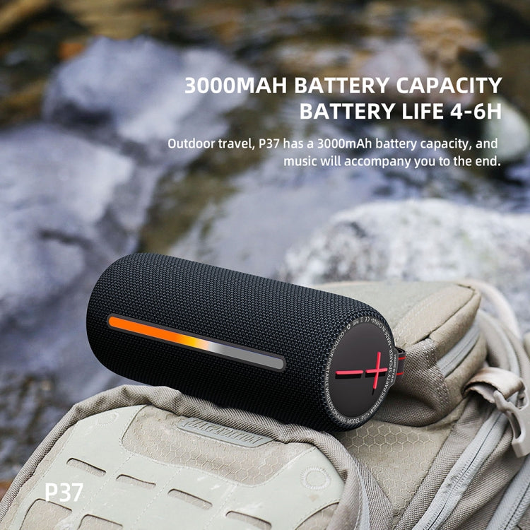 HOPESTAR P37 Outdoor Portable RGB Light Waterproof Wireless Bluetooth Speaker(Red) - Waterproof Speaker by HOPESTAR | Online Shopping UK | buy2fix