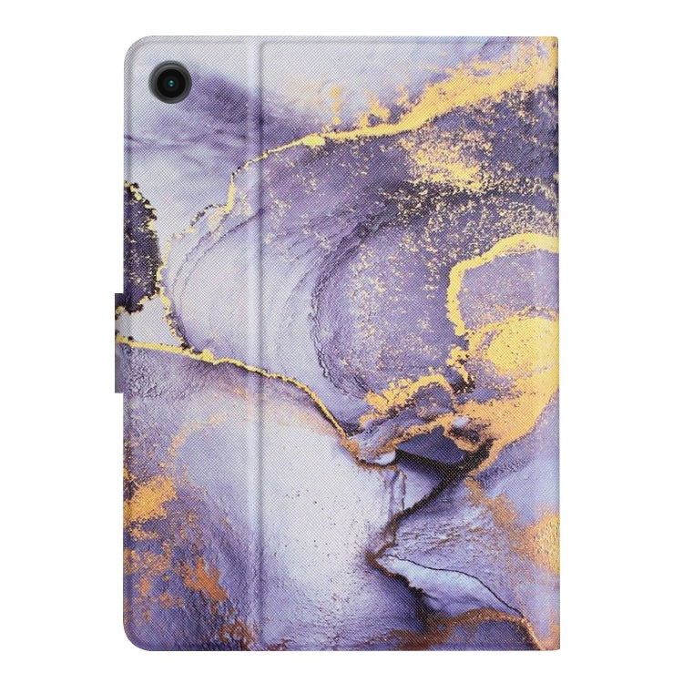For Samsung Galaxy Tab A8 Marble Pattern Smart Leather Tablet Case(Purple) - Other Galaxy Tab PC by buy2fix | Online Shopping UK | buy2fix
