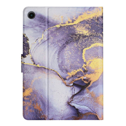 For Samsung Galaxy Tab A8 Marble Pattern Smart Leather Tablet Case(Purple) - Other Galaxy Tab PC by buy2fix | Online Shopping UK | buy2fix