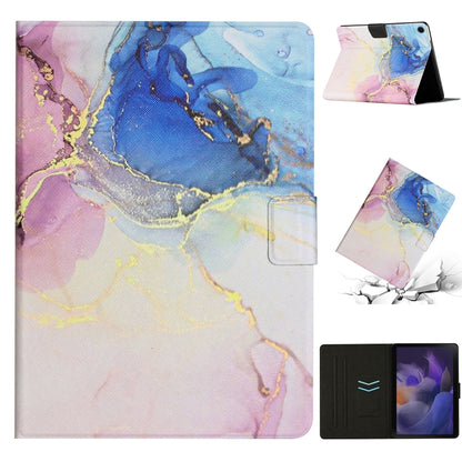 For Samsung Galaxy Tab A8 Marble Pattern Smart Leather Tablet Case(Pink Blue) - Other Galaxy Tab PC by buy2fix | Online Shopping UK | buy2fix