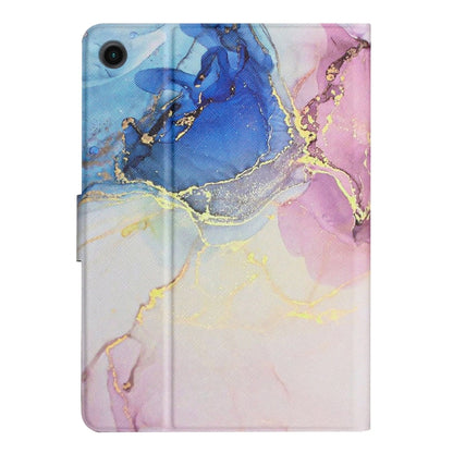 For Samsung Galaxy Tab A8 Marble Pattern Smart Leather Tablet Case(Pink Blue) - Other Galaxy Tab PC by buy2fix | Online Shopping UK | buy2fix