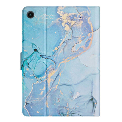 For Samsung Galaxy Tab A8 Marble Pattern Smart Leather Tablet Case(Blue) - Other Galaxy Tab PC by buy2fix | Online Shopping UK | buy2fix