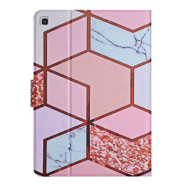 For Samsung Galaxy Tab S6 Lite P610 Marble Pattern Smart Leather Tablet Case(Splicing Marble) by buy2fix