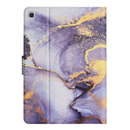 For Samsung Galaxy Tab S6 Lite P610 Marble Pattern Smart Leather Tablet Case(Purple) - Tab S6 Lite P610 / P615 by buy2fix | Online Shopping UK | buy2fix