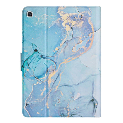 For Samsung Galaxy Tab S6 Lite P610 Marble Pattern Smart Leather Tablet Case(Blue) - Tab S6 Lite P610 / P615 by buy2fix | Online Shopping UK | buy2fix