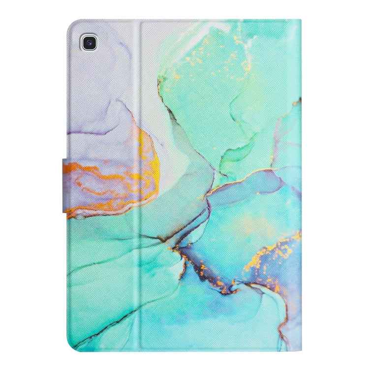 For Samsung Galaxy Tab A7 Lite T220 Marble Pattern Smart Leather Tablet Case(Green) - Tab A7 Lite T220 / T225 by buy2fix | Online Shopping UK | buy2fix