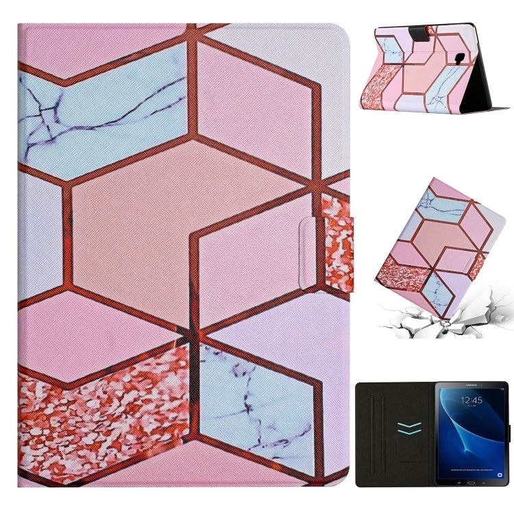 For Samsung Galaxy Tab A 10.1 T580 Marble Pattern Smart Leather Tablet Case(Splicing Marble) by buy2fix