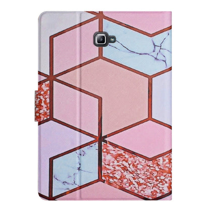 For Samsung Galaxy Tab A 10.1 T580 Marble Pattern Smart Leather Tablet Case(Splicing Marble) by buy2fix