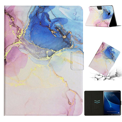 For Samsung Galaxy Tab A 10.1 T580 Marble Pattern Smart Leather Tablet Case(Pink Blue) - Tab A 10.1 (2019) T510 / T515 by buy2fix | Online Shopping UK | buy2fix