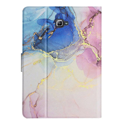 For Samsung Galaxy Tab A 10.1 T580 Marble Pattern Smart Leather Tablet Case(Pink Blue) - Tab A 10.1 (2019) T510 / T515 by buy2fix | Online Shopping UK | buy2fix