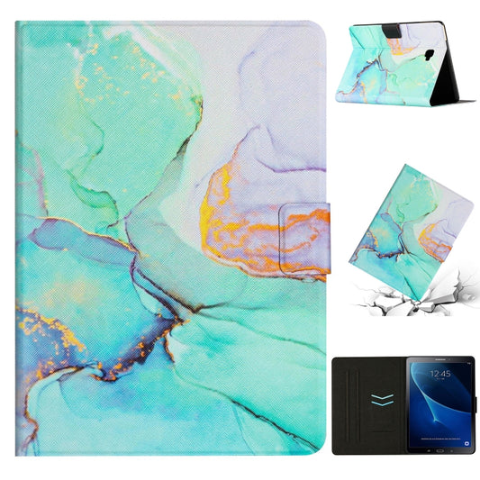 For Samsung Galaxy Tab A 10.1 T580 Marble Pattern Smart Leather Tablet Case(Green) - Tab A 10.1 (2019) T510 / T515 by buy2fix | Online Shopping UK | buy2fix