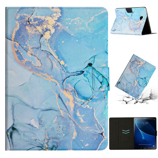 For Samsung Galaxy Tab A 10.1 T580 Marble Pattern Smart Leather Tablet Case(Blue) - Tab A 10.1 (2019) T510 / T515 by buy2fix | Online Shopping UK | buy2fix
