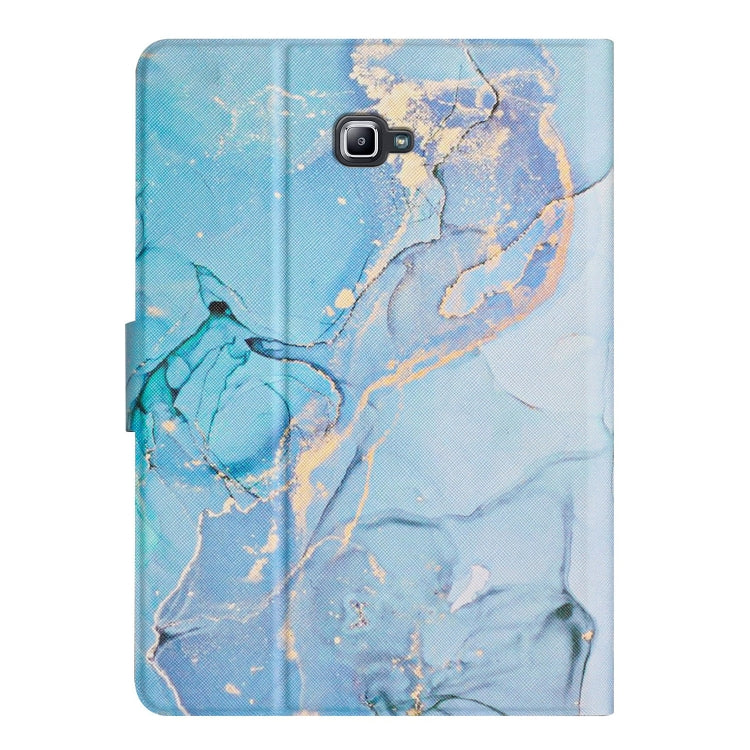 For Samsung Galaxy Tab A 10.1 T580 Marble Pattern Smart Leather Tablet Case(Blue) - Tab A 10.1 (2019) T510 / T515 by buy2fix | Online Shopping UK | buy2fix