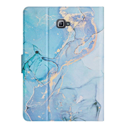 For Samsung Galaxy Tab A 10.1 T580 Marble Pattern Smart Leather Tablet Case(Blue) - Tab A 10.1 (2019) T510 / T515 by buy2fix | Online Shopping UK | buy2fix