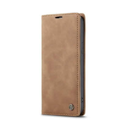 For iPhone 14 CaseMe-013 Multifunctional Retro Frosted Leather Phone Case (Brown) - iPhone 14 Cases by CaseMe | Online Shopping UK | buy2fix