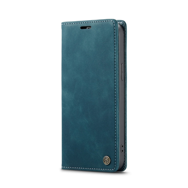 For iPhone 14 CaseMe-013 Multifunctional Retro Frosted Leather Phone Case (Blue) - iPhone 14 Cases by CaseMe | Online Shopping UK | buy2fix