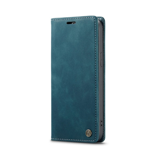 For iPhone 14 CaseMe-013 Multifunctional Retro Frosted Leather Phone Case (Blue) - iPhone 14 Cases by CaseMe | Online Shopping UK | buy2fix