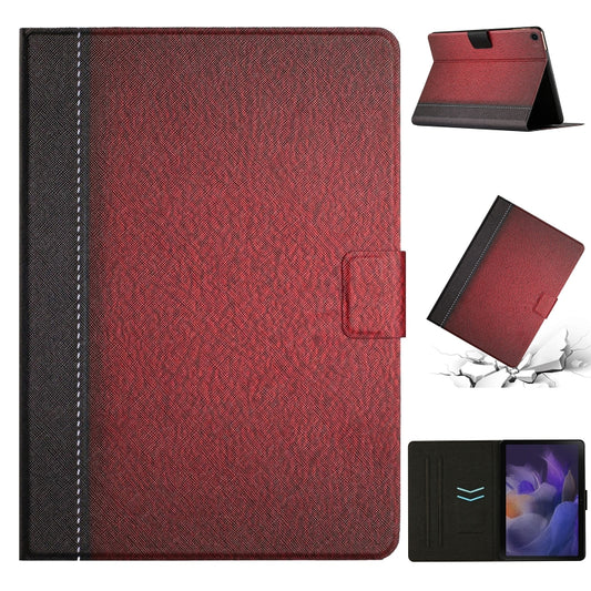 For Samsung Galaxy Tab A8 Stitching Solid Color Smart Leather Tablet Case(Red) - Other Galaxy Tab PC by buy2fix | Online Shopping UK | buy2fix