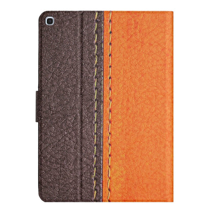 For Samsung Galaxy Tab A 10.1 2019 T510 Stitching Solid Color Smart Leather Tablet Case(Orange) - Tab A 10.1 (2019) T510 / T515 by buy2fix | Online Shopping UK | buy2fix