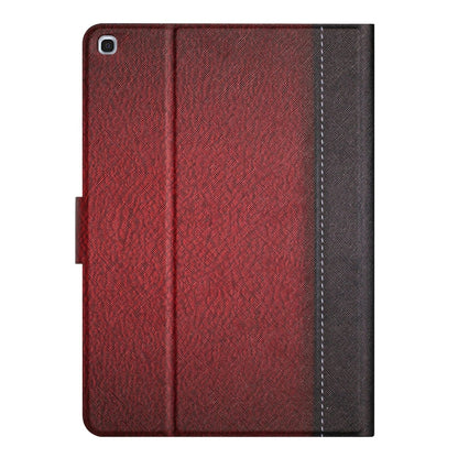 For Samsung Galaxy Tab A 10.1 2019 T510 Stitching Solid Color Smart Leather Tablet Case(Red) - Tab A 10.1 (2019) T510 / T515 by buy2fix | Online Shopping UK | buy2fix