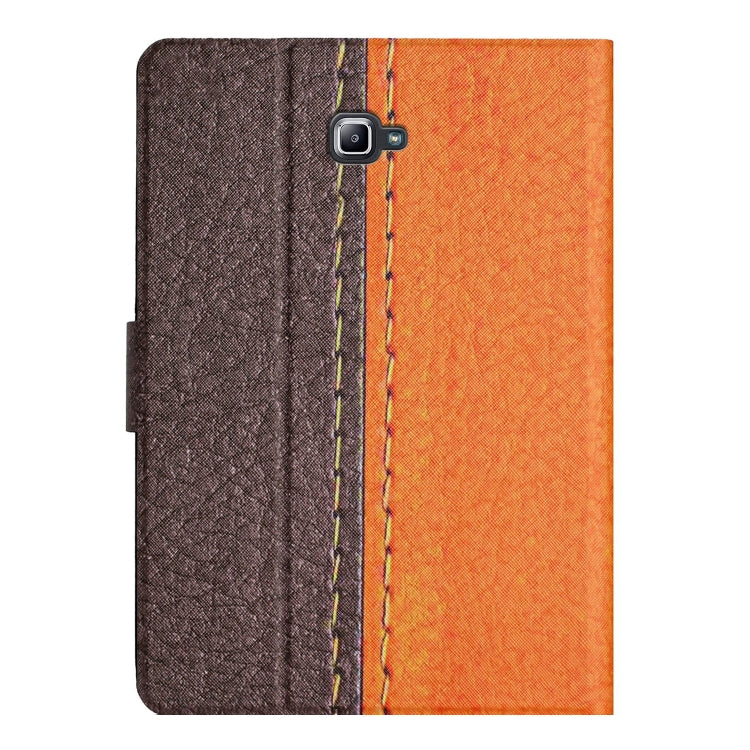 For Samsung Galaxy Tab A 10.1 T580 Stitching Solid Color Smart Leather Tablet Case(Orange) by buy2fix