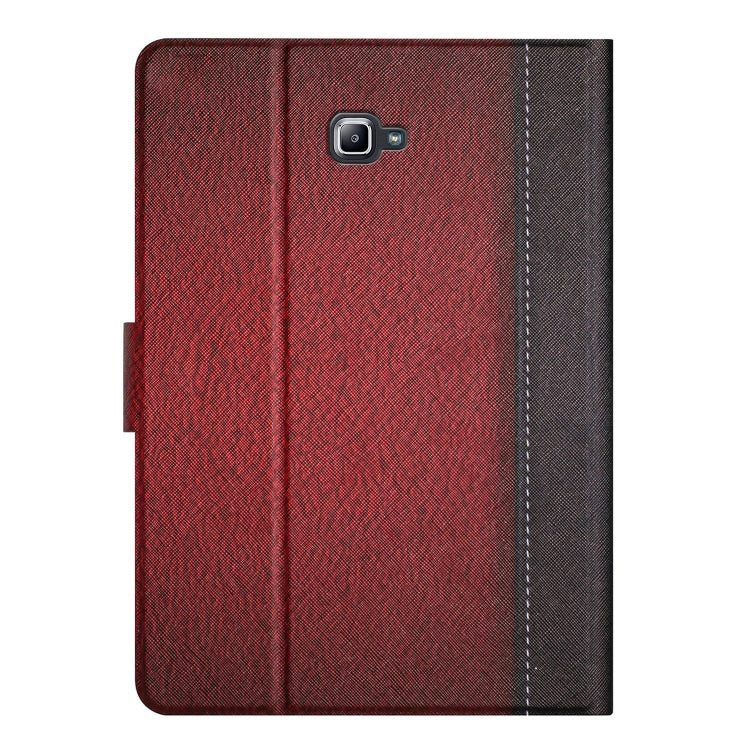 For Samsung Galaxy Tab A 10.1 T580 Stitching Solid Color Smart Leather Tablet Case(Red) - Tab A 10.1 by buy2fix | Online Shopping UK | buy2fix