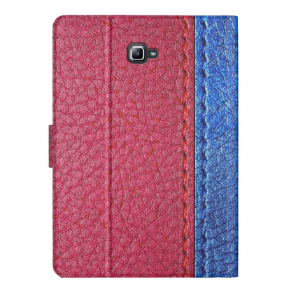 For Samsung Galaxy Tab A 10.1 T580 Stitching Solid Color Smart Leather Tablet Case(Rose Red) - Tab A 10.1 by buy2fix | Online Shopping UK | buy2fix