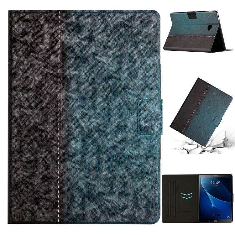 For Samsung Galaxy Tab A 10.1 T580 Stitching Solid Color Smart Leather Tablet Case(Green) - Tab A 10.1 by buy2fix | Online Shopping UK | buy2fix