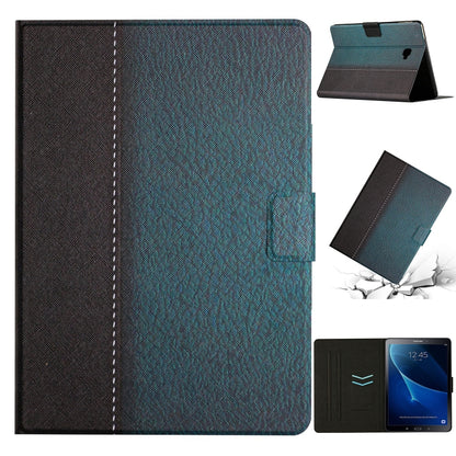 For Samsung Galaxy Tab A 10.1 T580 Stitching Solid Color Smart Leather Tablet Case(Green) - Tab A 10.1 by buy2fix | Online Shopping UK | buy2fix