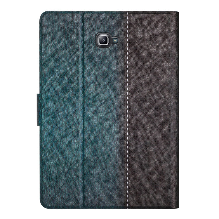 For Samsung Galaxy Tab A 10.1 T580 Stitching Solid Color Smart Leather Tablet Case(Green) - Tab A 10.1 by buy2fix | Online Shopping UK | buy2fix