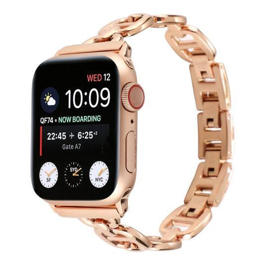 Steel Watch Band For Apple Watch Ultra 49mm&Watch Ultra 2 49mm / Series 9&8&7 45mm / SE 3&SE 2&6&SE&5&4 44mm / 3&2&1 42mm(Rose Gold) by buy2fix