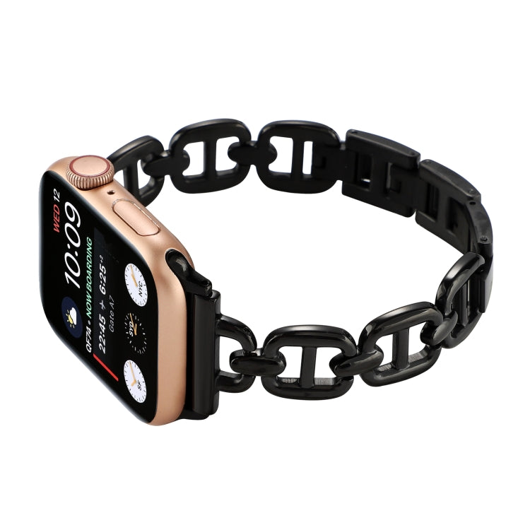 Steel Watch Band For Apple Watch Series 9&8&7 41mm / SE 3&SE 2&6&SE&5&4 40mm / 3&2&1 38mm(Black) by buy2fix