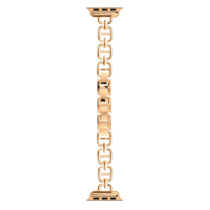 Steel Watch Band For Apple Watch Series 9&8&7 41mm / SE 3&SE 2&6&SE&5&4 40mm / 3&2&1 38mm(Rose Gold) by buy2fix