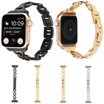 Steel Watch Band For Apple Watch Series 9&8&7 41mm / SE 3&SE 2&6&SE&5&4 40mm / 3&2&1 38mm(Black) by buy2fix