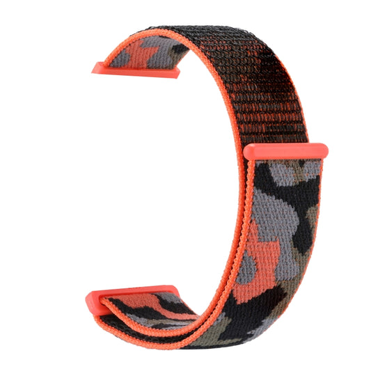 Nylon Loop Watch Band For Apple Watch Ultra 49mm&Watch Ultra 2 49mm / Series 9&8&7 45mm / SE 3&SE 2&6&SE&5&4 44mm / 3&2&1 42mm(Orange Camouflage) by buy2fix
