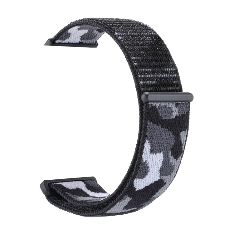 Nylon Loop Watch Band For Apple Watch Ultra 49mm&Watch Ultra 2 49mm / Series 9&8&7 45mm / SE 3&SE 2&6&SE&5&4 44mm / 3&2&1 42mm(Black Camouflage) by buy2fix