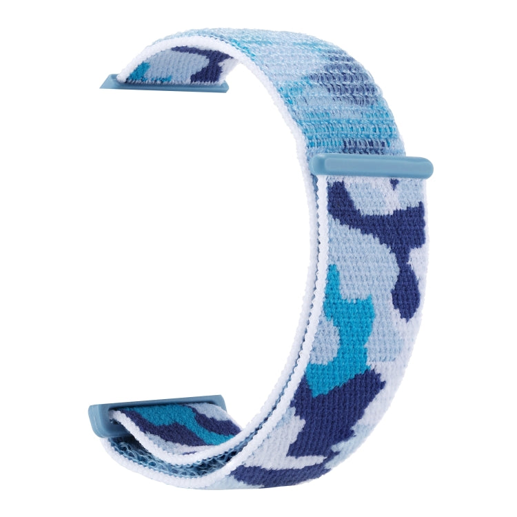 Nylon Loop Watch Band For Apple Watch Ultra 49mm&Watch Ultra 2 49mm / Series 9&8&7 45mm / SE 3&SE 2&6&SE&5&4 44mm / 3&2&1 42mm(Blue Camouflage) by buy2fix