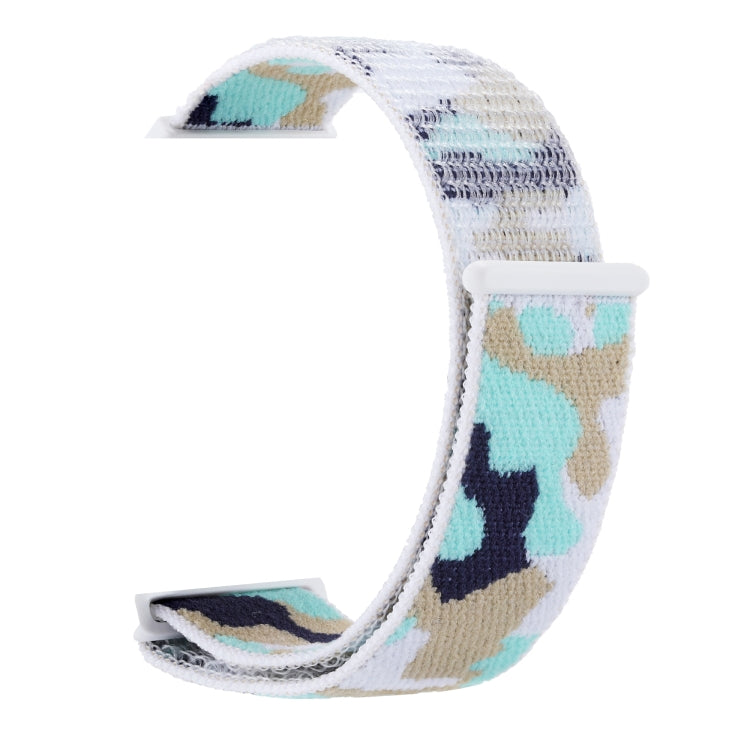Nylon Loop Watch Band For Apple Watch Ultra 49mm&Watch Ultra 2 49mm / Series 9&8&7 45mm / SE 3&SE 2&6&SE&5&4 44mm / 3&2&1 42mm(Light Blue Camouflage) by buy2fix