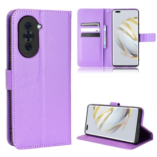 For Huawei nova 10 Diamond Texture Leather Phone Case(Purple)