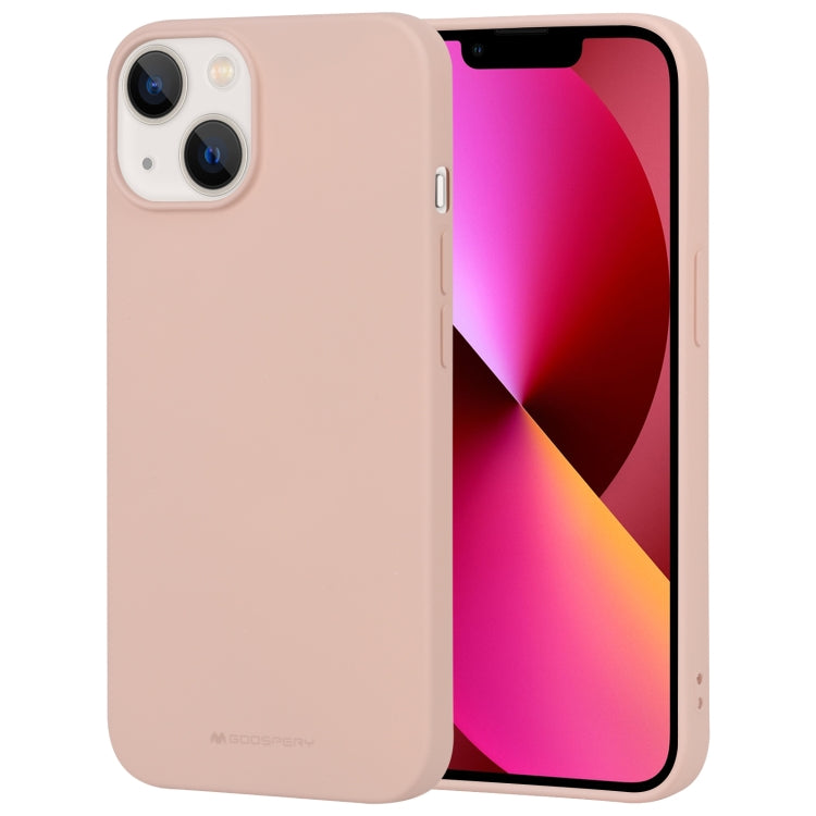 For iPhone 14 GOOSPERY SOFT FEELING Liquid TPU Phone Case (Light Pink) - iPhone 14 Cases by GOOSPERY | Online Shopping UK | buy2fix
