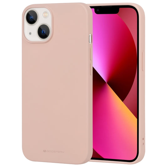 For iPhone 14 GOOSPERY SOFT FEELING Liquid TPU Phone Case (Light Pink) - iPhone 14 Cases by GOOSPERY | Online Shopping UK | buy2fix