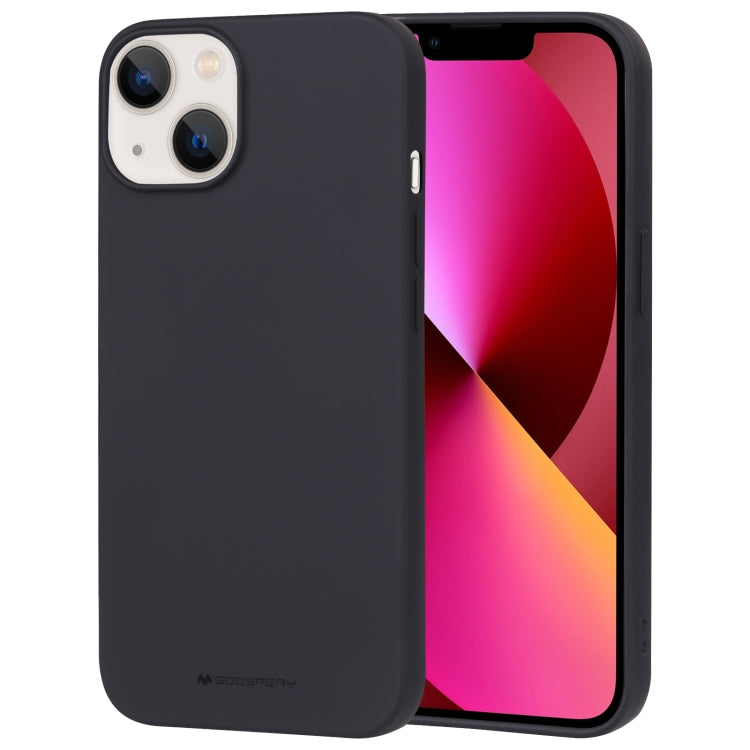 For iPhone 14 Plus GOOSPERY SOFT FEELING Liquid TPU Phone Case (Black) - iPhone 14 Plus Cases by GOOSPERY | Online Shopping UK | buy2fix