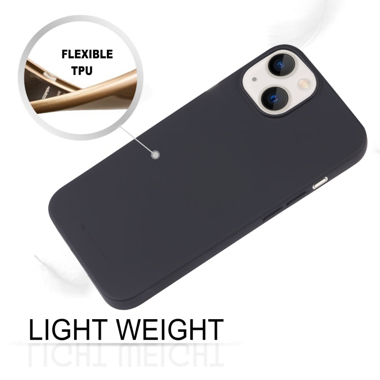 For iPhone 14 Plus GOOSPERY SOFT FEELING Liquid TPU Phone Case (Black) - iPhone 14 Plus Cases by GOOSPERY | Online Shopping UK | buy2fix