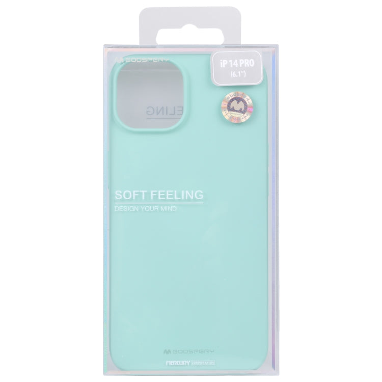 For iPhone 14 Pro GOOSPERY SOFT FEELING Liquid TPU Phone Case(Mint Green) - iPhone 14 Pro Cases by GOOSPERY | Online Shopping UK | buy2fix