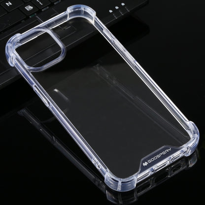For iPhone 14 MERCURY GOOSPERY Four-Corner Shockproof Soft Case (Transparent) - iPhone 14 Cases by GOOSPERY | Online Shopping UK | buy2fix