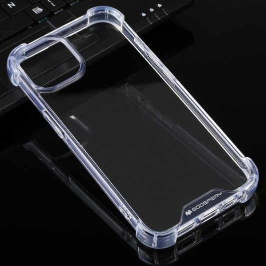 For iPhone 14 MERCURY GOOSPERY Four-Corner Shockproof Soft Case (Transparent) - iPhone 14 Cases by GOOSPERY | Online Shopping UK | buy2fix